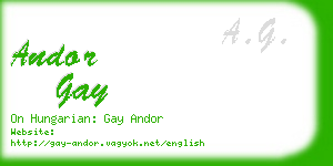 andor gay business card